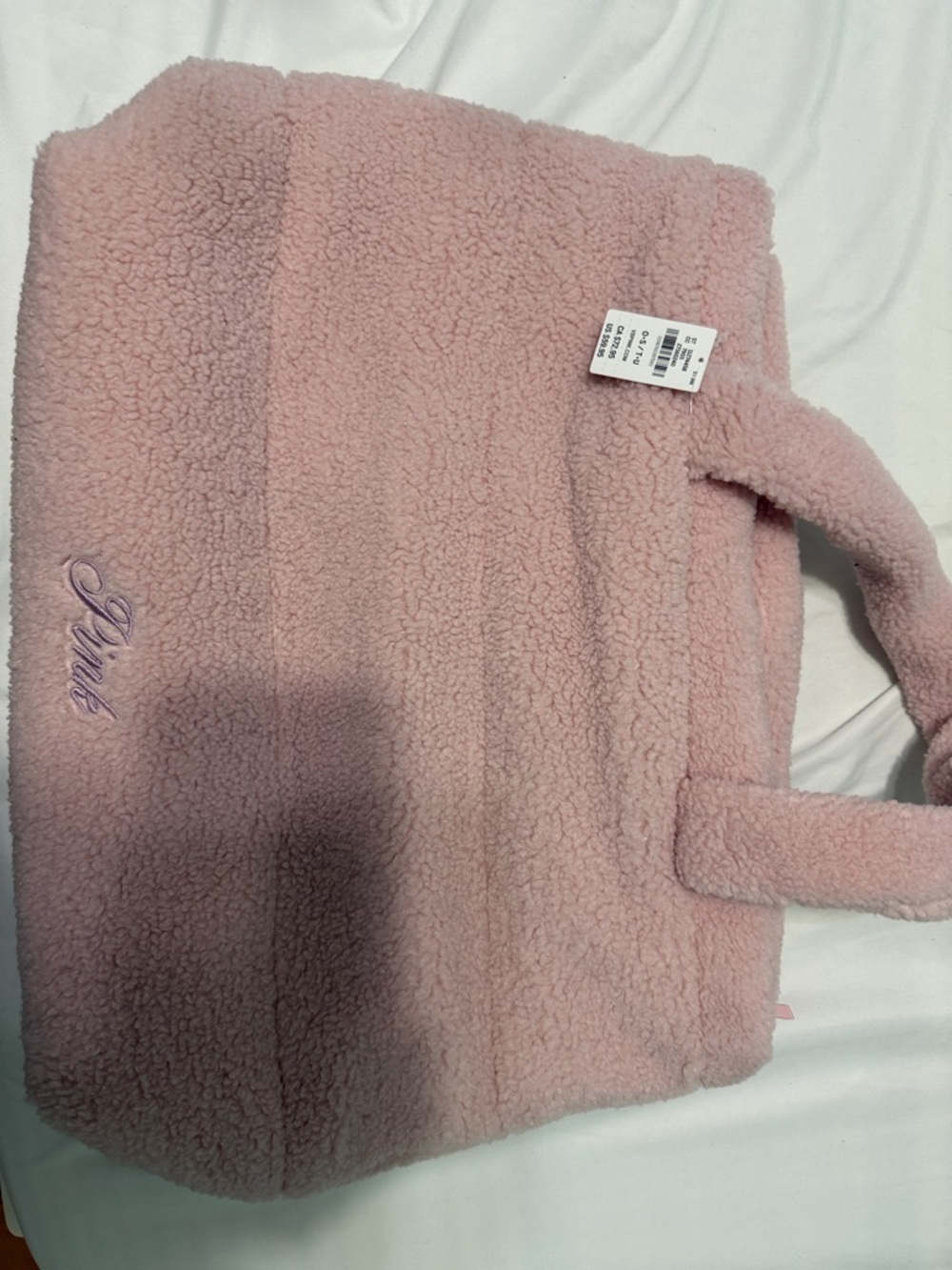 PINK Victoria's Secret Plush Pink Sherpa Tote Bag